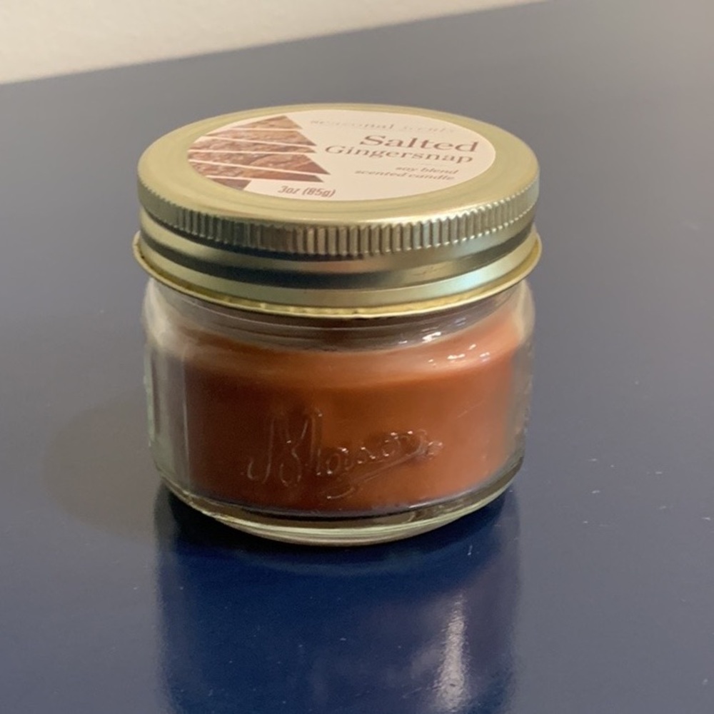 Salted Gingersnap Candle in Mini Mason Jar